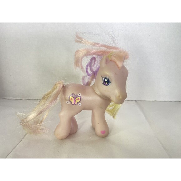 MLP My Little Pony G3 Fluttershy 2005 Butterfly Cutie Mark Figure Toy Brushable - Picture 2 of 9